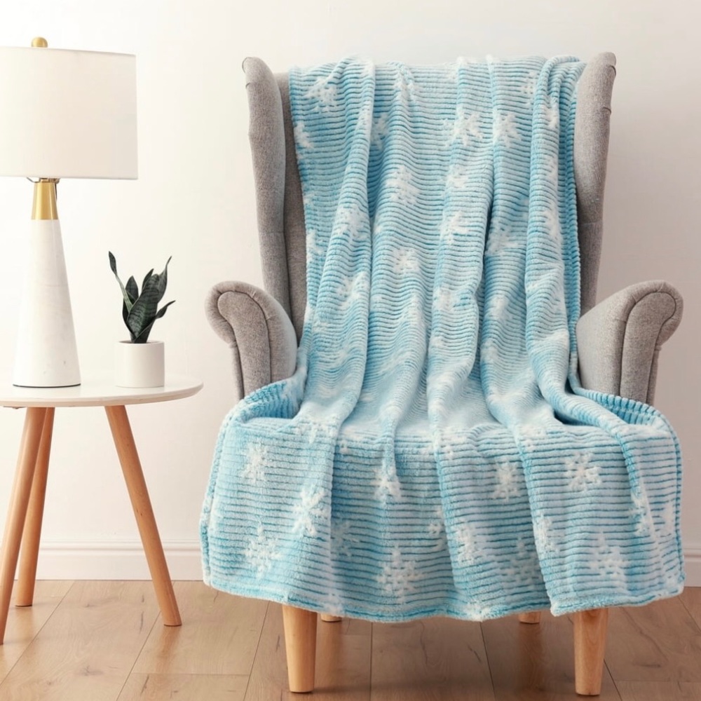 Snowflake Printed Textured Plush